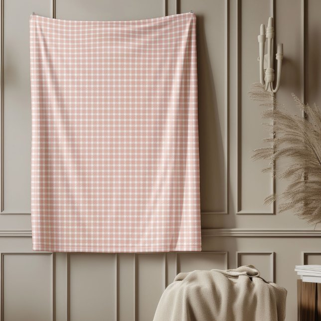 Ro Guld Blanket med klassiskt Play Stil Fleecefilt (Rose Gold Blanket with Classic Plaid Style)