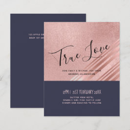 Ro Guld: Blått Glitter-fenolutseendet BRÖLLOP