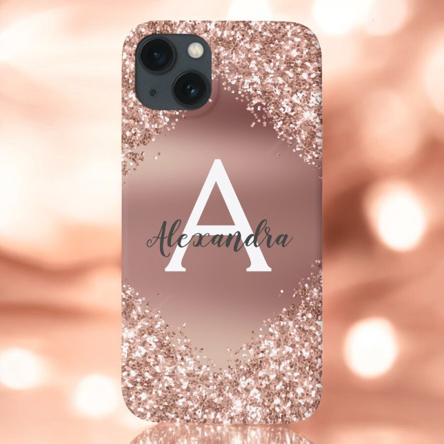 Ro Guld Bling Luxury Gnistra Glitter Monogram Ca (Skapare uppladdad)