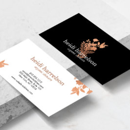 Ro Guld Blommigt Logotyp om Svarta havet Visitkort