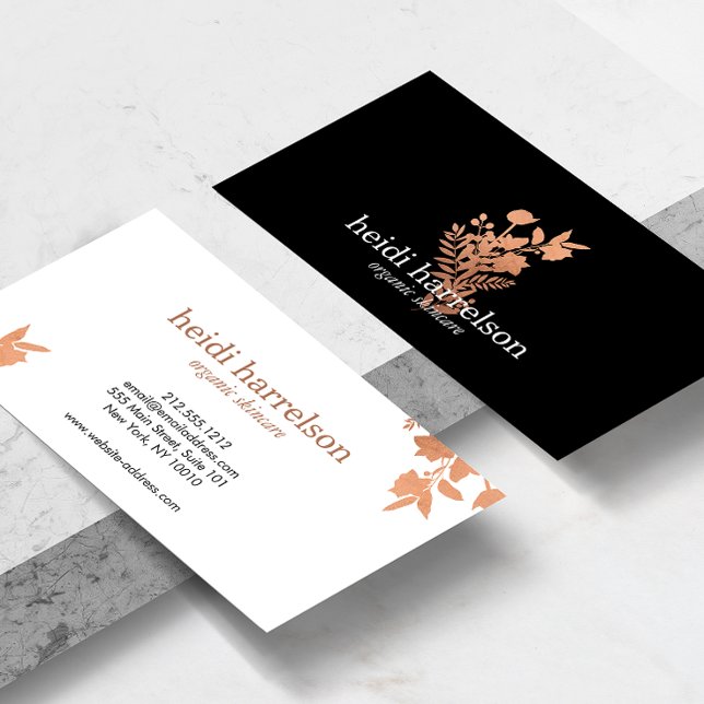 Ro Guld Blommigt Logotyp om Svarta havet Visitkort (Skapare uppladdad)