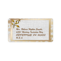 Ro Guld Blommigt och Linen Bröllop