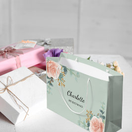 Ro guld blommigt Sage grönt bridesmaid