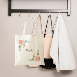Ro guld blommigt Sage grönt bridesmaid Tygkasse