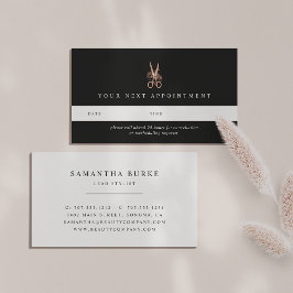 Ro Guld Blommigt Scissor | Hair Salon Tidsbeställning Kort