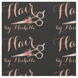 Ro Guld blommigt Sissors Hairstylist Hair Salon Tyg