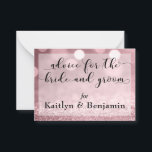 Ro Guld Bokeh Advice for Bride & Groom Rådkort<br><div class="desc">Med hjälp av ett fantastiskt, ornerat skriptteckensnitt från min samling har jag skapat typografi inslag i nyckel ord och tagit designerna till nästa nivå. I dessa kort står det "finare" i "texten" "råd till bruden och brudgummen". All annan text återges här i ett mångsidigt serieteckensnitt som också lätt kan ändras...</div>