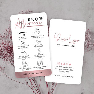 Ro Guld Brows Aftercare Salon Instructions Lux Visitkort