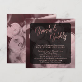 Ro Guld Brunch & BubLY Champagne Photo Inbjudningar