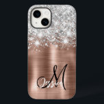Ro Guld Brushed Metall Silver Glitter Monogram<br><div class="desc">Cute söt Ro Brushed metall silver faux glitter mongram I-Phone-väskan har en modern glitter lyx Chic shimmer guld ro guld metall borstad silver glitter. Vackert, modernt och coola skydd för flickor som har klassisk sparsam design. Visa upp din personliga stil, se modern ut, trendig och känn snyggt med en unik...</div>