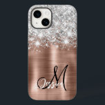 Ro Guld Brushed Metall Silver Glitter Monogram<br><div class="desc">Cute söt Ro Brushed metall silver faux glitter mongram I-Phone-väskan har en modern glitter lyx Chic shimmer guld ro guld metall borstad silver glitter. Vackert, modernt och coola skydd för flickor som har klassisk sparsam design. Visa upp din personliga stil, se modern ut, trendig och känn snyggt med en unik...</div>