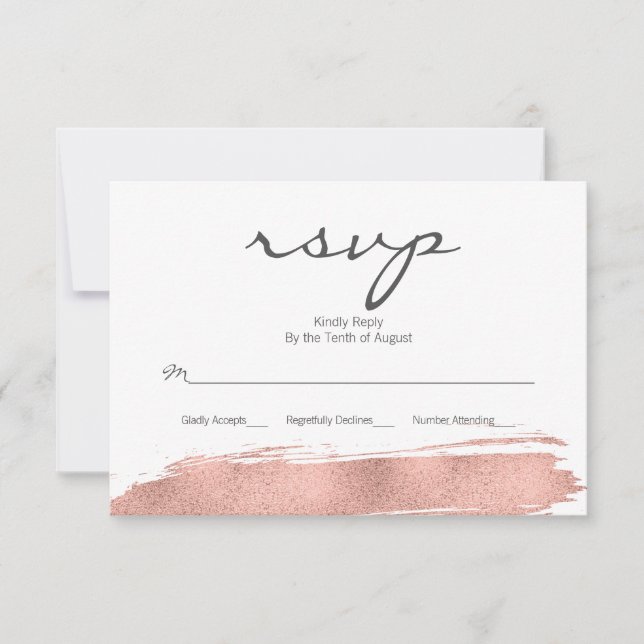 Ro Guld Brushstroke Bat mitzvah OSA kort (Framsida)