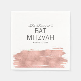 Ro Guld Brushstroke Bat mitzvah Pappersservett