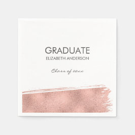 Ro Guld Brushstroke Studenten Pappersservett