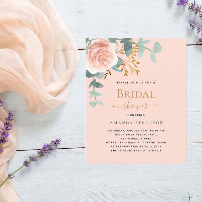 Ro guld-budgeten Inbjudningskort för möhippan (Skapare uppladdad)