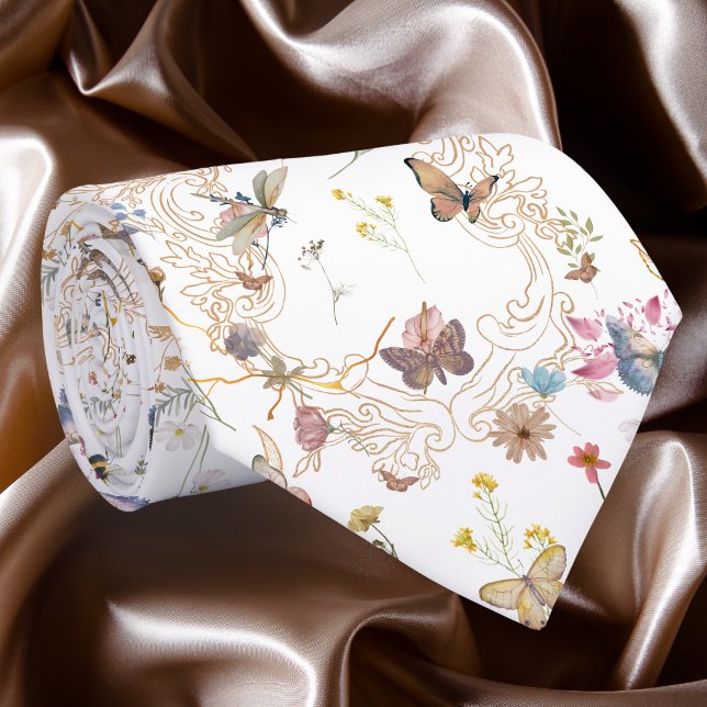 Ro Guld Butterfly Garden Neck Tie Slips (Skapare uppladdad)