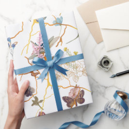 Ro Guld Butterfly Garden Wrapping Papper Presentpapper