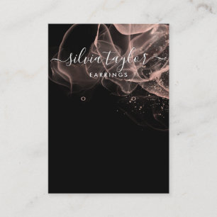Ro Guld Calligraphy art Earring visning Card Visitkort