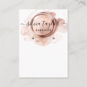 Ro Guld Calligraphy art Earring visning Card Visitkort