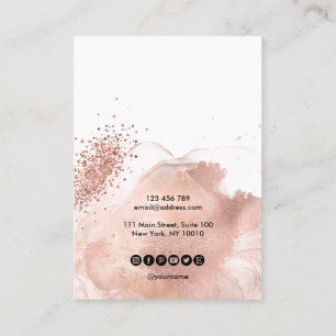 Ro Guld Calligraphy art Earring visning Card Visitkort