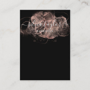 Ro Guld Calligraphy art Earring visning Card Visitkort