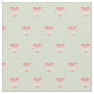 Ro Guld Champagne Metallic Hearts Mönster Tyg