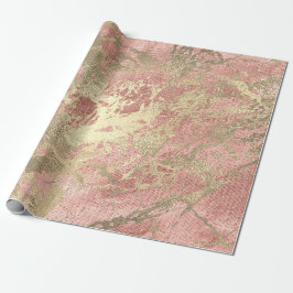 Ro Guld Champaigne Marble Linen Metallic Strokes Presentpapper