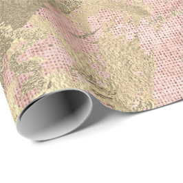 Ro Guld Champaigne Marble Linen Metallic Strokes Presentpapper