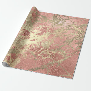 Ro Guld Champaigne Marble Shiny Metallic Strokes Presentpapper