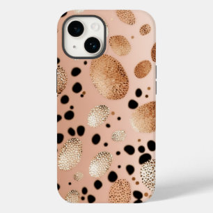 Ro Guld Cheetah Glitter iPhone Mate Tuff Fodral