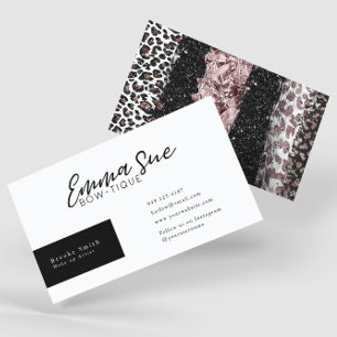 Ro Guld Cheetah Leopard Print Elegant Visitkort
