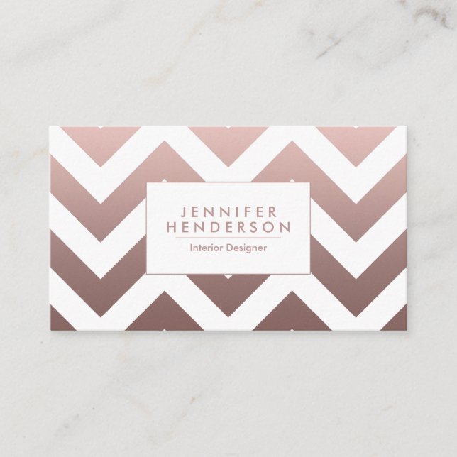 Ro Guld Chevrons Visitkort (Framsida)