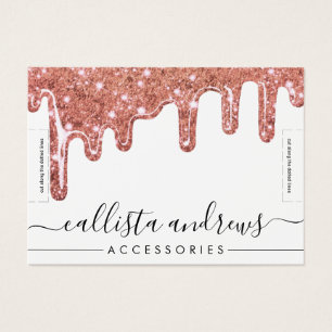 Ro Guld Chunky Glitter Drips Bracelet Visning Visitkort