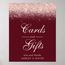 Ro Guld Confetti Burgundy-Chic och gåvor Poster