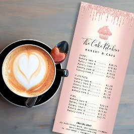 Ro Guld Cuptårta Bakery Pastry Chef Menu Reklamkort