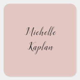 Ro Guld Den moderna Professionellen Exklusiv Namn Fyrkantigt Klistermärke