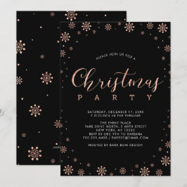Ro Guld | Den moderna Snöflingor-julen Party Inbjudningar