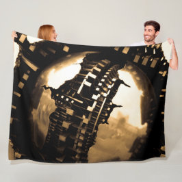 Ro Guld, den sfäriska Abstrakten Fleecefilt