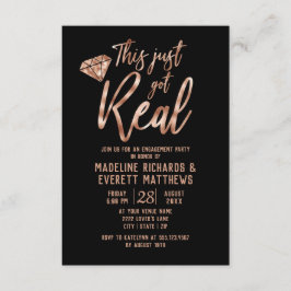 Ro Guld denna Har riktiga Förlovningsfest Inbjudningar