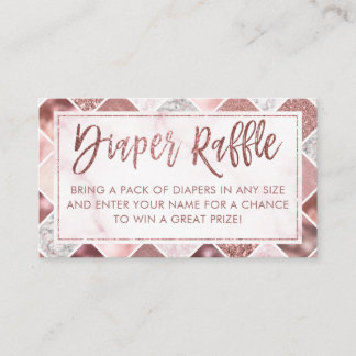 Ro Guld Diaper Raffle Biljett Tilläggskort