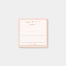 Ro Guld, ditt namn och höjer Tack Post-it Block