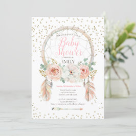 Ro Guld Dream-Catcher Boho-inbjudan Inbjudningar