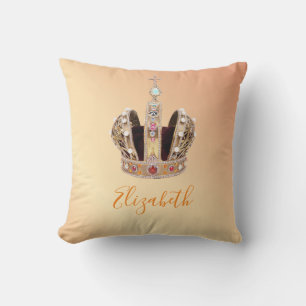 Ro guld drottning princess tiara namn kudde