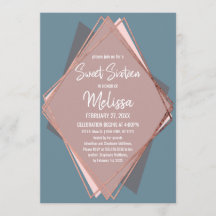 Ro Guld Dusty Blue Mauve Geometric Sweet 16