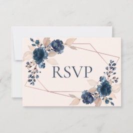 Ro Guld Dusty Rosa Navy Flora Bröllop OSA