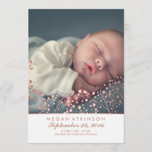 Ro Guld Effect Babybabyns andningsfoto Baby Meddelande