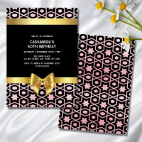 Ro Guld Egypten Geometric Guld Bow Black Birthday