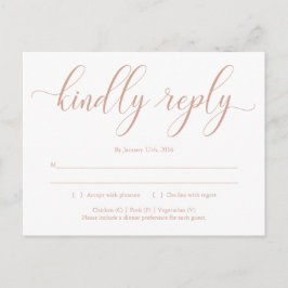 Ro Guld Elegant Calligraphy OSA Postcard Inbjudan Vykort