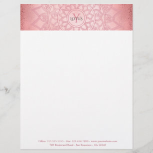 Ro Guld Elegant Lotus Mandala Yoga Brevhuvud