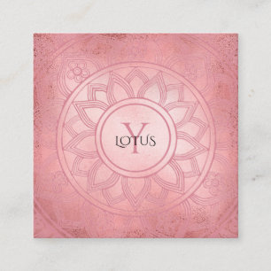 Ro Guld Elegant Lotus Mandala Yoga Centre Fyrkantigt Visitkort